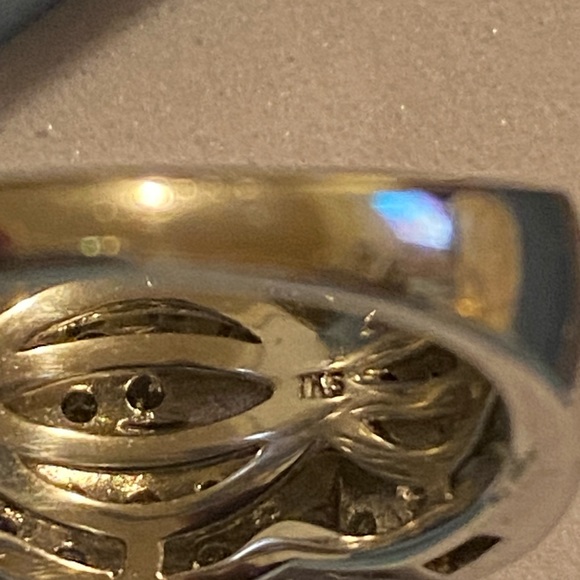 IKS Sterling Silver Half Karat Diamond Ring. Plated with platinum for durability - Picture 9 of 11